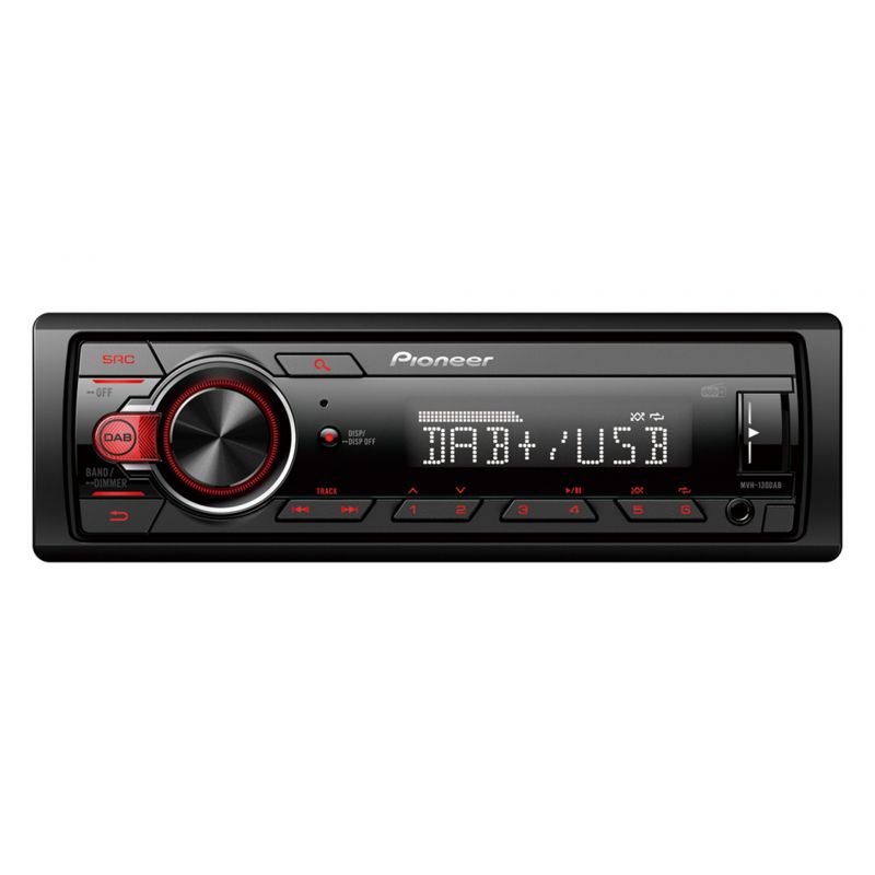 USB AUX Pioneer MVH-130DAB DAB+ Mechless Car Stereo Media Player 