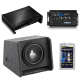 JL Audio CP110-W0v3 Subwoofer & Kenwood X-Series X502-1 Amplifier Package Deal with Line Output Converter